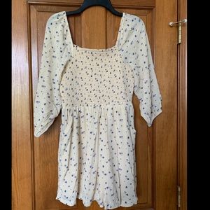 Ae Long Sleeve Smocked Romper 